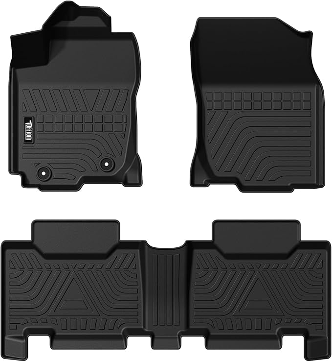 Car Floor Mats Fit 2013-2018 Toyota RAV4, Full Set 1st & 2nd Row Car Floor Liner, All Weather TPE Interior Protector