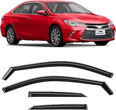 Glass in-Channel Extra Durable Rain Guards for Toyota Camry 2015-2017, Window Deflectors, Vent Window Visors, 4 Pieces
