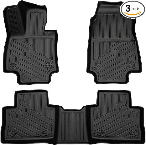 TPE Floor Mat RAV4 Floor Mats Compatible with 2025 2024 2023 2022 2021 2020 2019 Toyota RAV-4，All Weather Protection Waterproof Durable Anti-Slip Odorless Custom-fit TPE Floor Liner Front and Rear Row Set