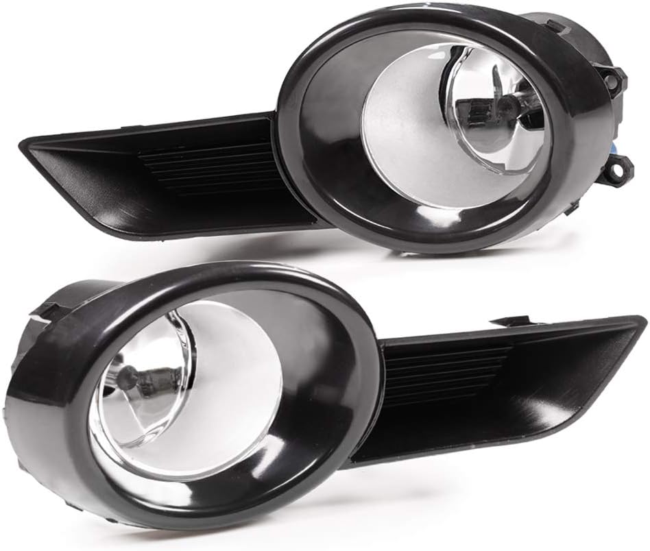Front Bumper Fog Lights, Compatible with 2008-2010 Toyota Highlander Front Bumper Driving Fog Light Lamps Assembly Driver & Passenger Side Left/Right