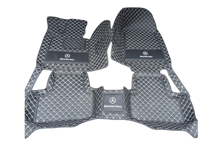 5D Car Leather Floor Mats, Car Foot Mat Mercedes-Benz GLK, E-Class, C-Class 2005-2019