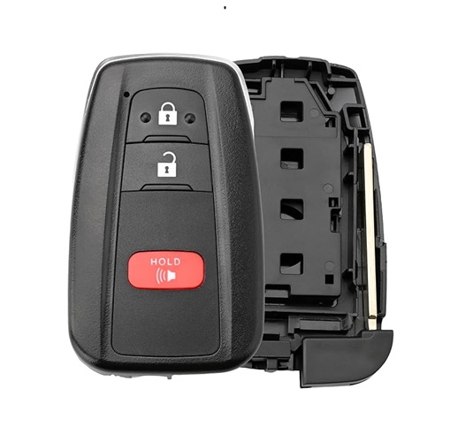 Keyless Option Remote Key Fob Shell Case 3btn for Toyota C-HR Corolla Highlander Prius Rav4 (HYQ14FBC, HYQ14FBN, HYQ14FLA, MOZBR1ET)