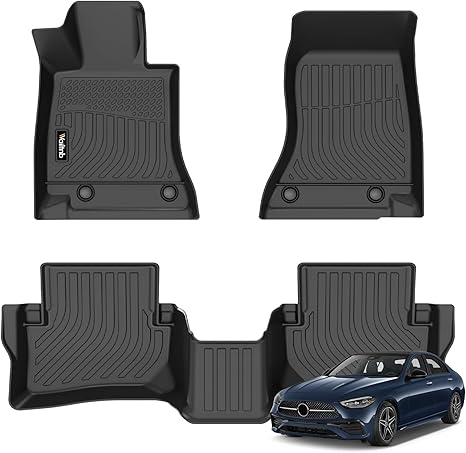 TPE Floor Mat Mats for Mercedes Benz C Class Sedan Only 2022-2026 C300/C43 AMG/C63 AMG S E 4-Door Floor Mat All Weather Floor Liner Car Mat