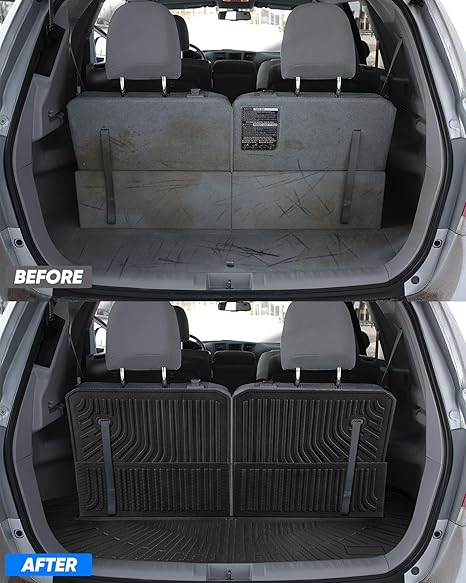 Cargo Liner for Toyota Highlander 2008-2013,Non-Slip All Weather Rear Trunk Mat Black