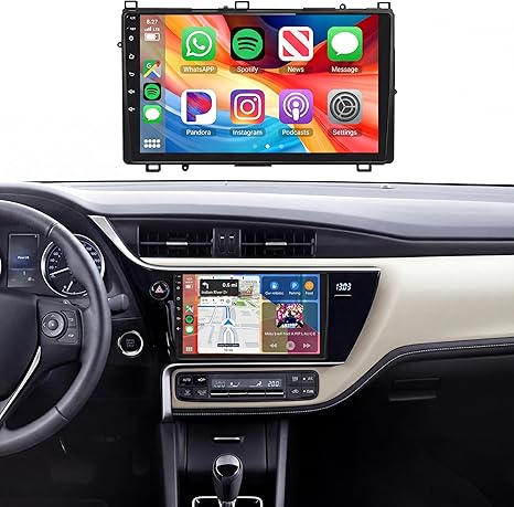 Car Radio Stereo for Toyota Corolla 2014-2016,10" Android 13 Touchscreen Head Unit,Wireless CarPlay & Android Auto,GPS Navigation,HD Backup Camera,Mirror Link,WiFi 6,Bluetooth 5.4,FM,SWC