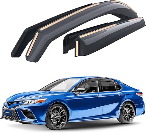 in-Channel Window Deflectors for Toyota Camry 2018-2024, Rain Guards, Window Visors for Cars, Vent Deflector, Car Accessories, 4 pcs