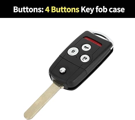 Key Shell Case Keyless Entry Remote Key Fob Replacement Case for Honda Accord 2008-2012 for Acura TL 2007-2014 4 Buttons IYZFBSB802
