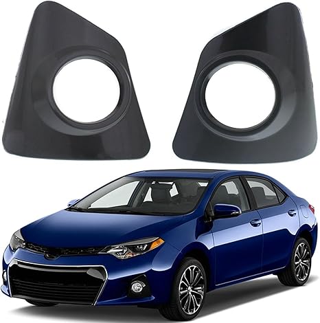 For Toyota Corolla 2014 2015 2016 Fog Light Cover Chrome Driver and Passenger Side Pair/Set | Black | Primed | S/Special Edition Model