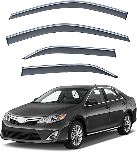 PVC Sun Rain Guard Vent Window Visors Compatible with 2012-2014 Camry