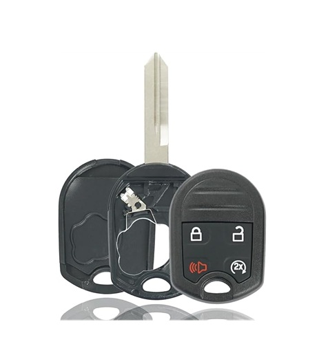Key Fob Shell Case Replacement for Ford F150 F250 F350 F450 F550 F650 F750 Flex Explorer Expedition Lincoln Navigator MKX 2011-2020 Keyless Entry Remote Start Control 4 Button