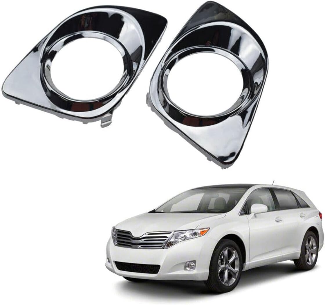 1Pair Fog Light Trim Cover Pair For 2009-2012 Toyota Venza 521270T010 521280T010 Car Accessories