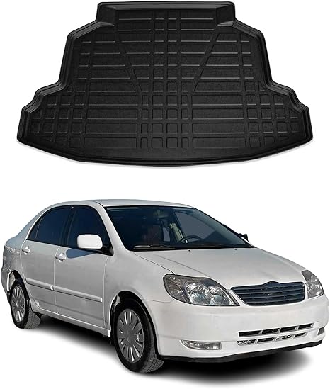Cargo Mats Liner for Toyota Corolla 2003-2008 Black All-Weather TPE