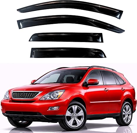 Rain Guards Fit for 2004-2009 Lexus RX330 RX350 RX400h, Out-Channel Window Visors Vent Wind Deflectors 4P