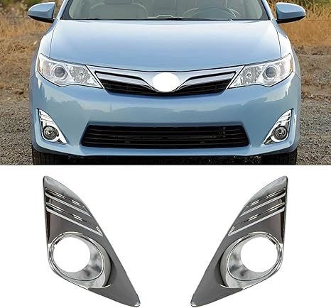 Fog Light Cover Chrome Fit For Toyota Camry 2012 2013 2014 Pair (Left+Right)
