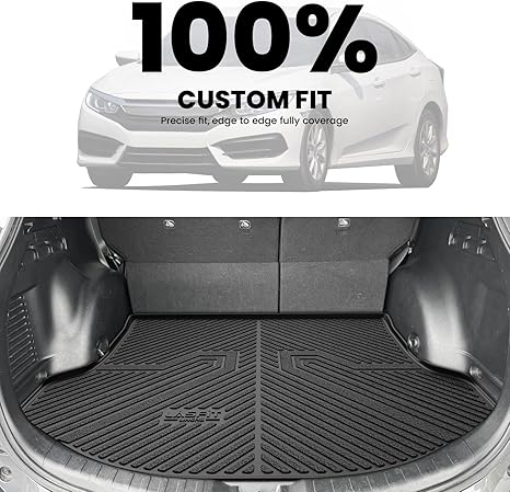 Cargo Mat for 2013-2018 Toyota RAV4 Gas, Full Coverage All Weather Cargo Mat with Backrest Protectors for Toyota RAV4 Accessories