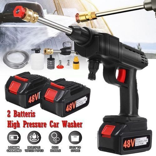 Double Battery Rechargeable Cordless High Pressure Multi-purpose Car Washer 48VH 15000MAH