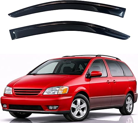 Rain Guards Fit for 1998-2003 Toyota Sienna, Out-Channel Window Visors Vent Wind Deflectors 2PC