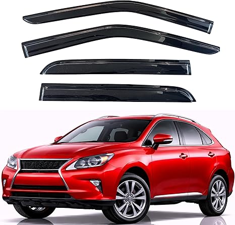 Rain Guards Fit for 2010-2015 Lexus RX350 RX450h, Out-Channel Window Visors Vent Wind Deflectors 4PC