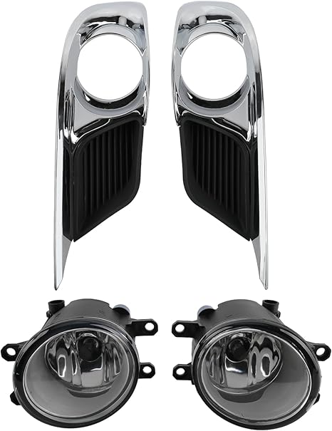 Front Fog Light Lamp and Cover Grille for Toyota Avalon 2011-2012 1 Pair Replaces 5203007040 5204007040