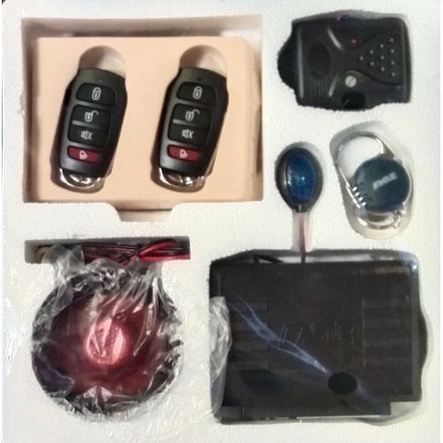 Car Keyless Entry System, Universal 12V Auto Car Security System Burglar Alarm Protection, Anti-Theft System with 2 Remote Control + Siren+Main Control Unit+Shock Sensor+Wiring Harness