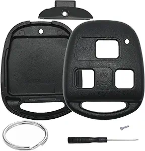 3 Buttons Replacement Key Fob Cover Case fit for Toyota Land Cruiser Prado Camry Corolla for Lexus ES GS GX is LS LX RX SC GX470 ES300 ES330 ES250 IS300 GS300 Keyless Entry Key Fob