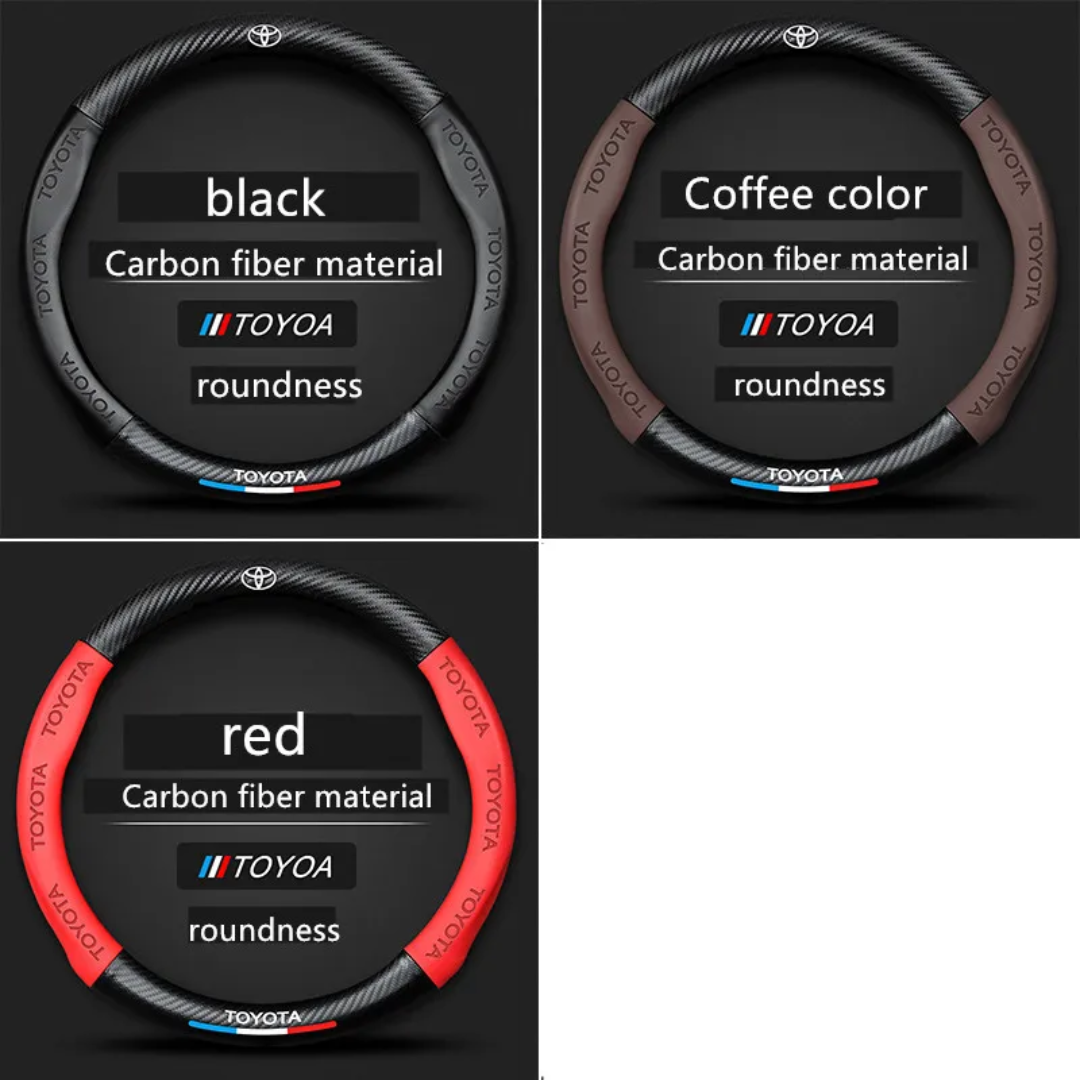 Car Breathable Steering Wheel Cover, Carbon Fiber Non-Slip Steering Wheel Protector, Wear -Resistant Steering Wheel Sleeve