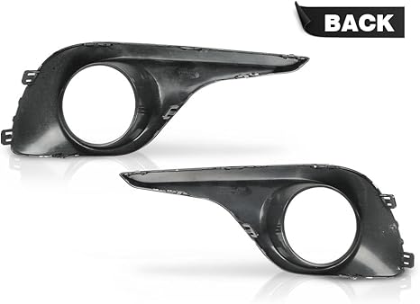 Front Fog Light Lamp Cover Trim Pair, Compatible with Toyota Highlander 2011 2012 2013 TO1038154 TO1039154 814810E060 814820E080