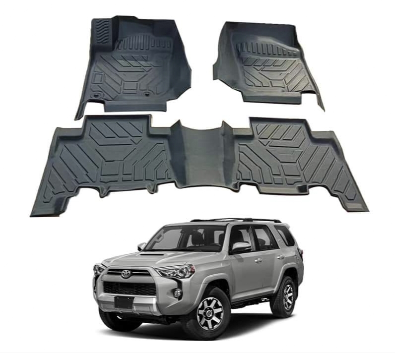 TPE Floor Mats Custom for Toyota 4Runner 2013-2024 (7 Seats & 5 Seats) & 2014-2024 Lexus GX460, All Weather Cover Protection Waterproof Black TPE Automotive Floor Liner Front & Rear Row Full Set Car Mats
