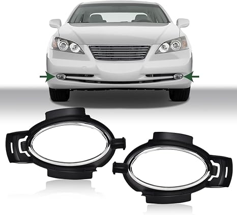 Fog Light Bezel Cover 2pcs Compatible with 2007-2009 Lexus ES350 Left Right Fog Light Bezel Driving Lamp Trim Replacement 52126-33070 52125-33070