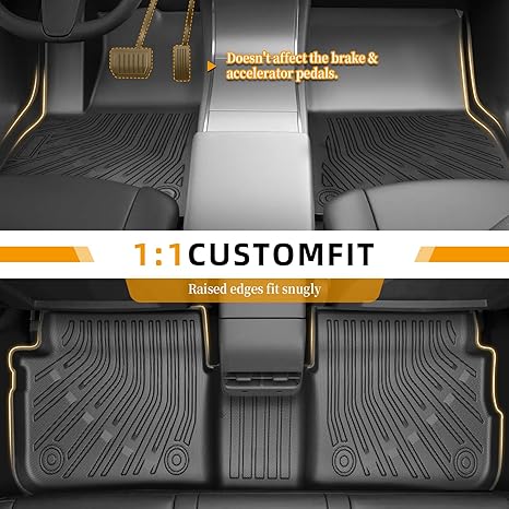 TPE Floor Mats for Toyota Corolla 2007 2008 2009 2010 2011 2012 2013, for Corolla Standard,LE,S XLE,XRS,L,LE/S Special Edition Floor Mats,TPE Non-Slip Waterproof 2 Row Floor Liners