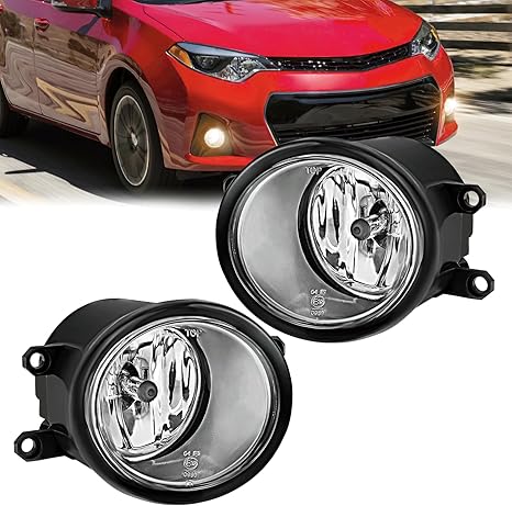Fog Light Assembly Compatible with 2006 2007 2008 2009 2010 2011 2012 2013 Toyota Yaris Camry Corolla Venza Matrix Prius RAV4 Solara Avalon Highlander LEXUS LX570 RX350 ES350/300H