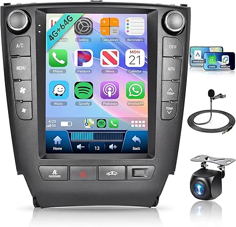 Android Car Radio Stereo for Lexus IS250 IS300 IS350 2006-2012, 9.7" IPS Touch Screen, Wireless CarPlay Android Auto, 5G WiFi GPS, Bluetooth FM RDS EQ SWC Backup Camera