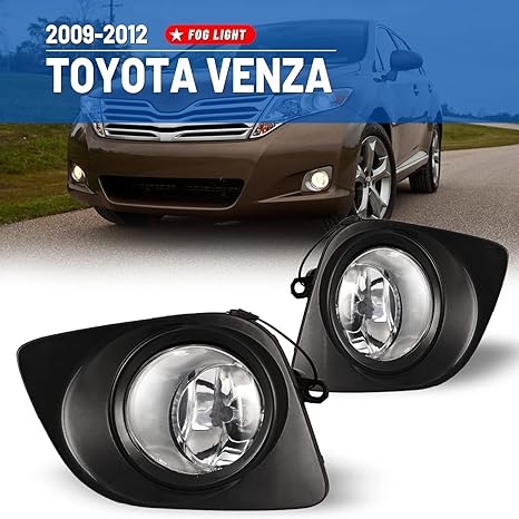 Fog Lights compatible for Toyota Venza 2009 2010 2011 2012 Driver Passenger Replacement Lamps Assembly
