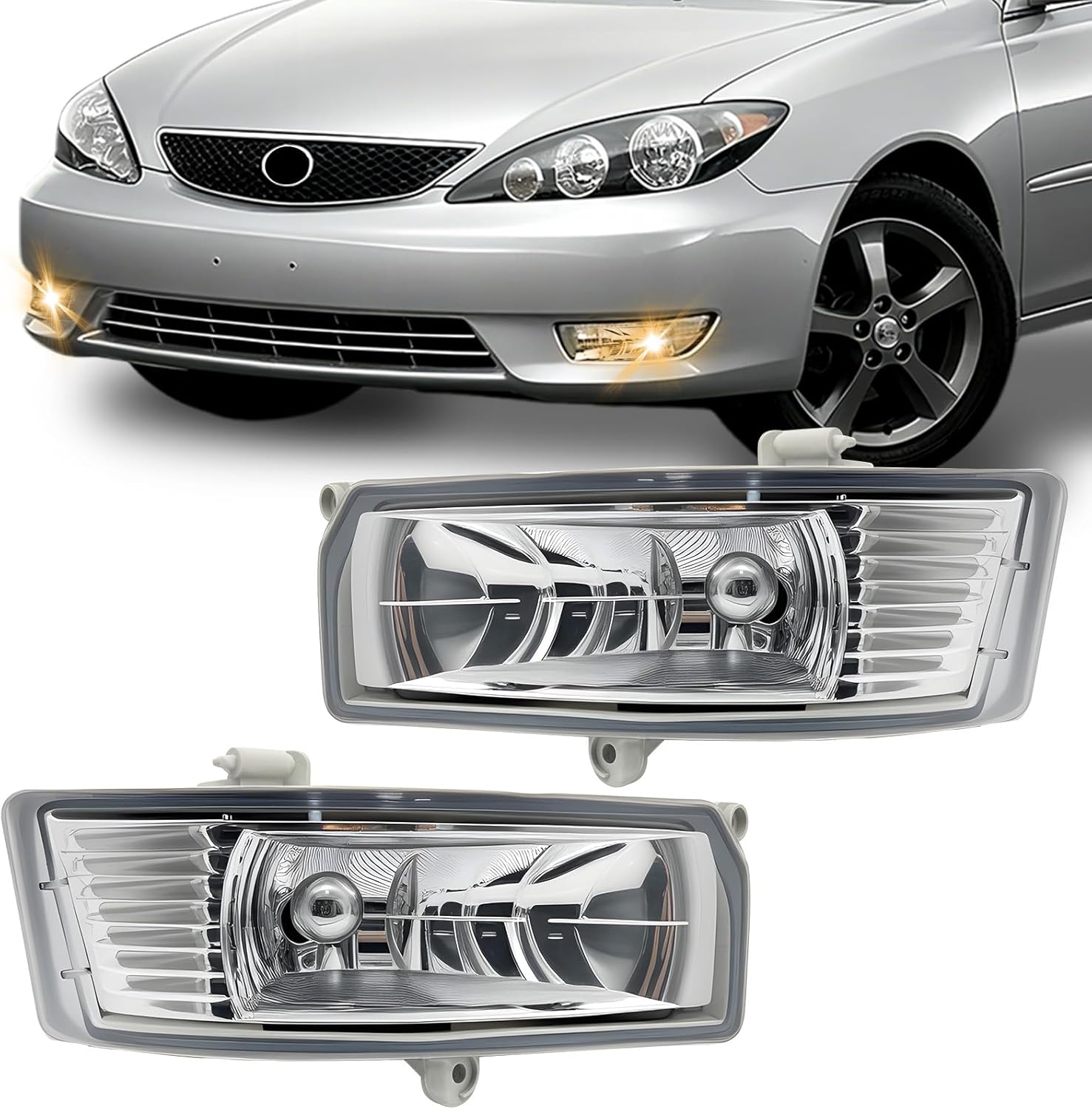 Driving Fog Lights For 2005 2006 Camry Driving Bumper Lamps Assembly Driver & Passenger Side Left/Right