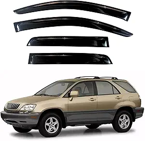 Rain Guards Fit for 1999-2003 Lexus RX300 RX350, Out-Channel Window Visors Vent Wind Deflectors 4PC, Car Accessories for 99-03 Lexus RX Series