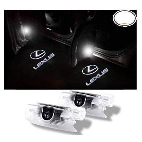 LED Car Door Light (White) Logo Projector Welcome Courtesy Light Compatible with LS ES is LX RX GS GX RC UX TX Accessories for Lexus