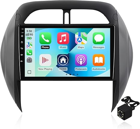 Car Radio Stereo for Toyota RAV4 2001-2006 2+64G, 9" Touch Screen/Android 15/Wireless CarPlay/Android Auto/DSP EQ/GPS Navigation/WiFi/Bluetooth/FM/RDS/SWC/HD Backup Camera