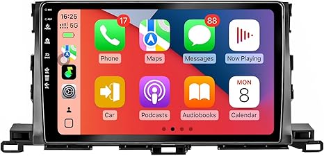 Car Radio Stereo for 2014-2019 Toyota Highlander Radio Upgrade, Plug and Play Android 13 Head Unit with Wireless Carplay/Android Auto/1080P Rear View Camera/AM FM Radio