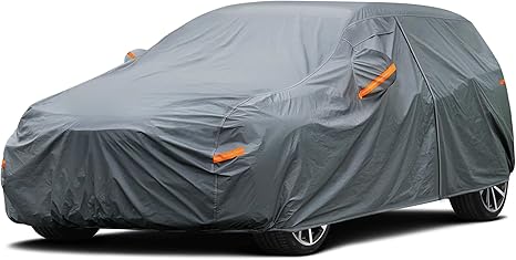 16 Layers Hatchback Car Cover Waterproof All Weather, Universal Fit vw Golf, Honda Fit, Mazda 3, Toyota Corolla, Ford Fiesta/Focus, Nissan Leaf, Mini Clubman etc.