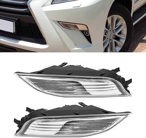 For Lexus GX 460 GX400 2014 2015 2016 2017 2018 2019 2020 Halogen Fog Light Left and Right Side Turn Signal Light Fog Light (Pair Set)