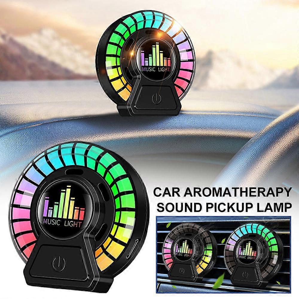Car Diffuser Light, Vent Clip Fragrance, Car Fragrance Lamp, Rhythm LED Light, Ambient Lighting Air, LED Car Diffuser, Fragrance Lamp Car for Ambient Lighting and Automotive Air Fresheners