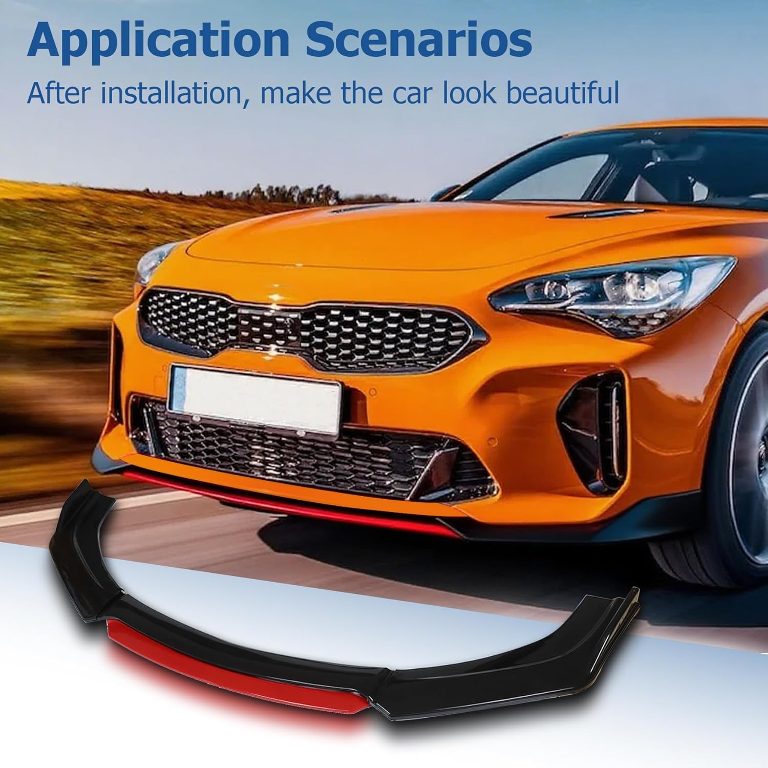 Universal Car Front Bumper Lip Body Kit Splitter Diffuser Protector