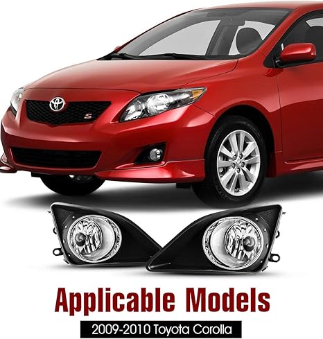 Fog Lights For Toyota Corolla 2009-2010 Fog Light Assembly 2PCS OEM Replacement Fog Lamps