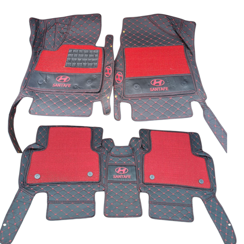 Double Layer Leather Foot Mat/carpet/Floor mat for Hyundai Santa fe