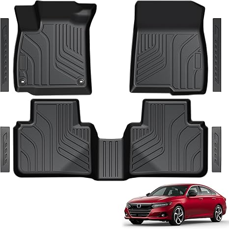 Floor Mats for 2018-2022 Honda Accord (Gas & Hybrid Models), TPE All Weather Durable Floor Liners