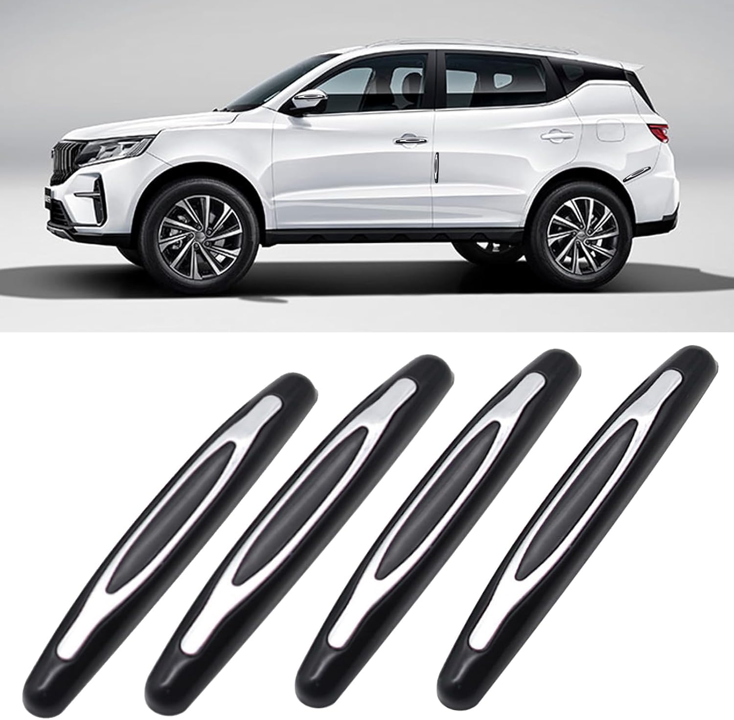 4PCS Car Door Edge Guards,Anti-Scratch Car Door Protector Trim Strip with Self Adhesive for Car Decor,Universal Exterior Car Accessories Door Guards for Cars Trucks SUVs