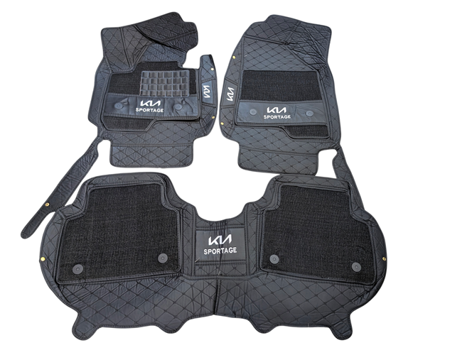 Double Layer Leather Foot Mat/carpet/Floor mat for Kia Rio