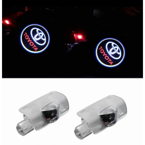 Car Led Logo Projector Puddle Light for Toyota Compatible with Corolla/Camry/Highlander/Tundra/4 Runner/Sienna/Prius/Venza/Sequoia/Crown, 2-Pack Non Fading 4K-HD Ghost Shadow Door Lamp